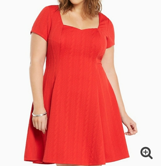 Textured Knit Skater Dress - Picture 3 of 6